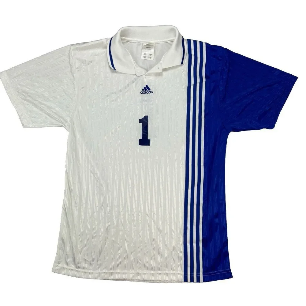 Vtg 90's Adidas Men's‎ Football Soccer Jersey Sz Large COLORBLOCK Center Logo